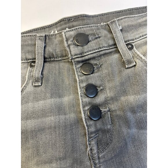 Vintage Y2K (2000s) gray Denim Jean Shorts (size 2) - Picture 2 of 7